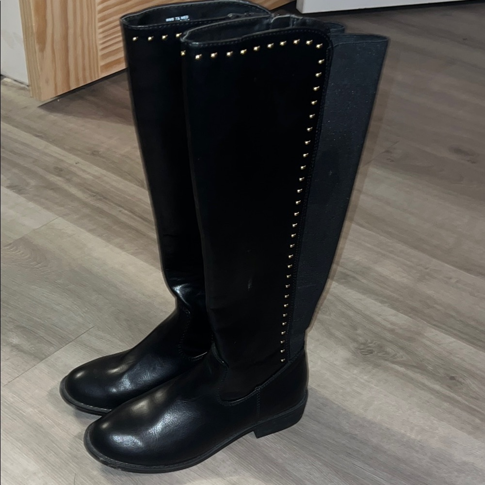 LC Lauren Conrad Black Knee-High Boots